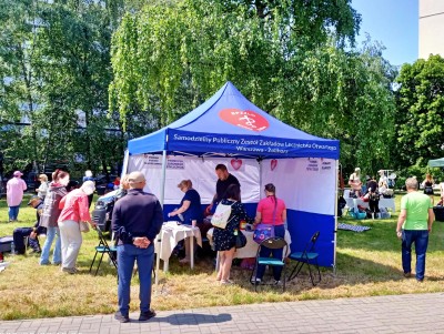 piknik, namiot SPZZLO Warszawa-Żoliborz, pacjenci